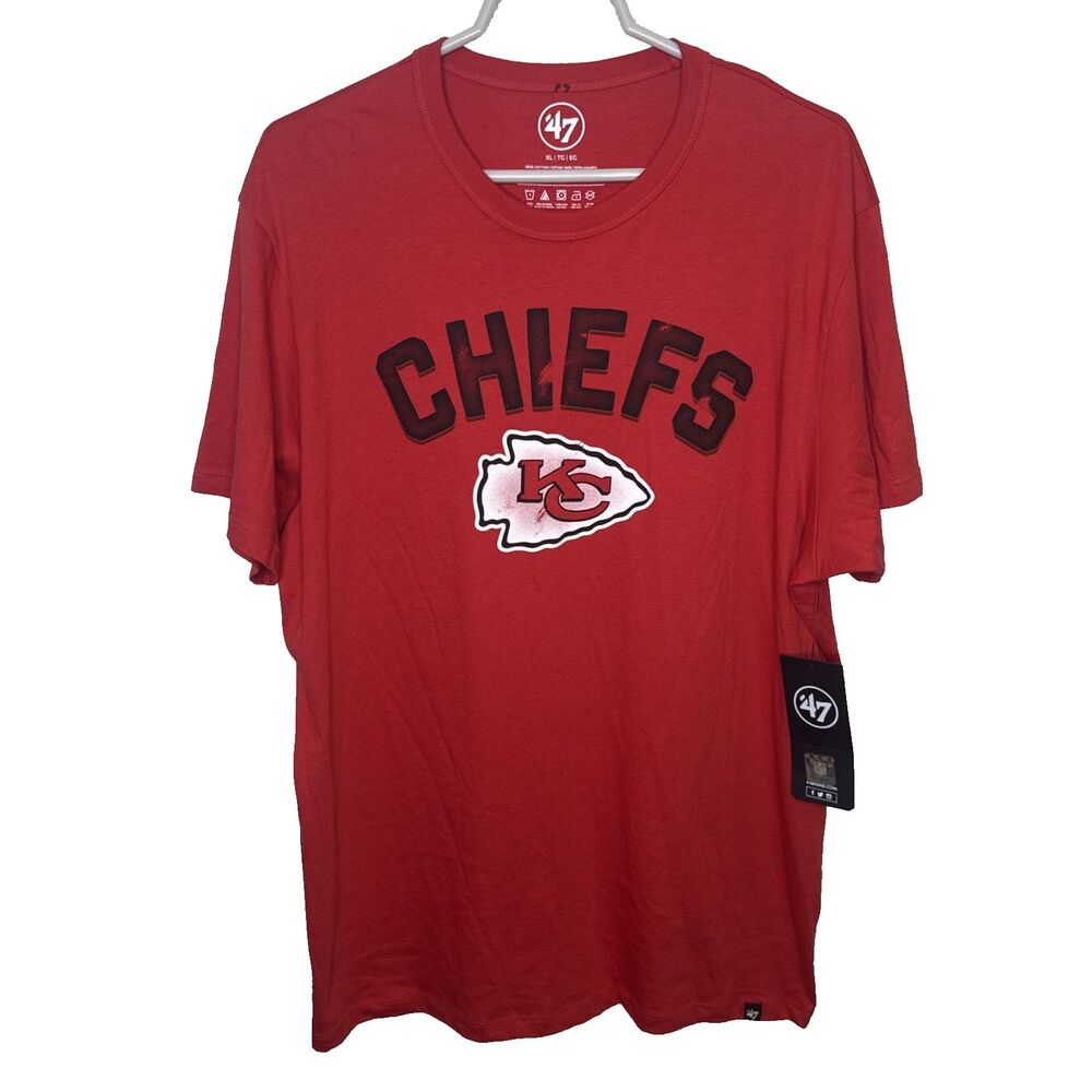 '47 Brand Kansas City Chiefs T-Shirt Mens XL Red Graphic Football Shirt NWT